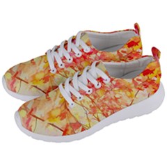 Monotype Art Pattern Leaves Colored Autumn Men s Lightweight Sports Shoes by Amaryn4rt