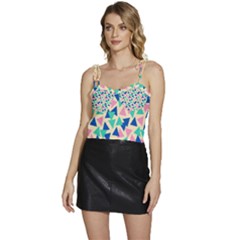 Pop Triangles Flowy Camisole Tie Up Top by ConteMonfrey