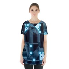 A Completely Seamless Background Design Circuitry Skirt Hem Sports Top by Amaryn4rt