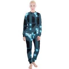 A Completely Seamless Background Design Circuitry Women s Lounge Set by Amaryn4rt