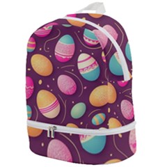 Easter Eggs Egg Zip Bottom Backpack by Ravend