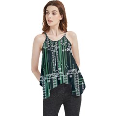 Printed Circuit Board Circuits Flowy Camisole Tank Top by Celenk