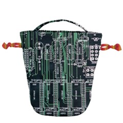 Printed Circuit Board Circuits Drawstring Bucket Bag by Celenk