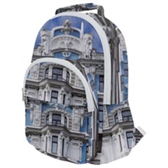 Squad Latvia Architecture Rounded Multi Pocket Backpack by Celenk