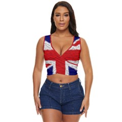 Union Jack Flag National Country Women s Sleeveless Wrap Top by Celenk