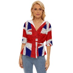 Union Jack Flag National Country Lightweight Drawstring Hooded Top by Celenk