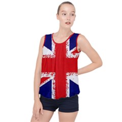 Union Jack London Flag Uk Bubble Hem Chiffon Tank Top by Celenk