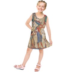 Egyptian Man Sun God Ra Amun Kids  Tunic Dress by Celenk