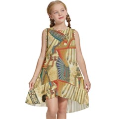 Egyptian Man Sun God Ra Amun Kids  Frill Swing Dress by Celenk