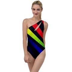 Graphic Design Computer Graphics To One Side Swimsuit by Celenk