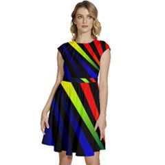 Graphic Design Computer Graphics Cap Sleeve High Waist Dress by Celenk