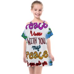 Christian Christianity Religion Kids  One Piece Chiffon Dress by Celenk