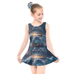 Fantasy People Mysticism Composing Fairytale Art 2 Kids  Skater Dress Swimsuit by Uceng