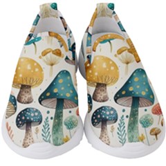 Mushroom Forest Fantasy Flower Nature Kids  Slip On Sneakers by Uceng