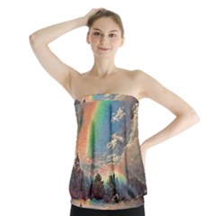 Abstract Art Psychedelic Arts Experimental Strapless Top by Uceng