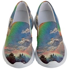 Abstract Art Psychedelic Arts Experimental Kids Lightweight Slip Ons by Uceng