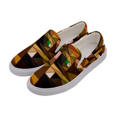 Abstract Experimental Geometric Shape Pattern Women s Canvas Slip Ons by Uceng