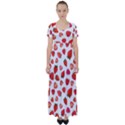 Strawberries High Waist Short Sleeve Maxi Dress View1