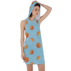 Oranges Pattern Racer Back Hoodie Dress by SychEva