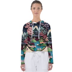 Japanese Garden Flowers Landscape Women s Slouchy Sweat by danenraven