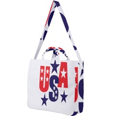 Usa Stars Fourth Of July Symbol America Usa Stars Square Shoulder Tote Bag by Wegoenart