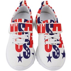 Usa Stars Fourth Of July Symbol America Usa Stars Kids  Velcro Strap Shoes by Wegoenart