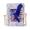 Usa Flag Eagle Symbol American Bald Eagle Country Drawstring Bag (Small) View1