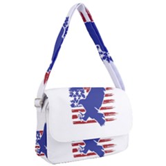 Usa Flag Eagle Symbol American Bald Eagle Country Courier Bag by Wegoenart