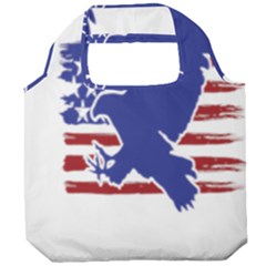 Usa Flag Eagle Symbol American Bald Eagle Country Foldable Grocery Recycle Bag by Wegoenart