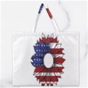 Us Flag Flower Sunshine Flag America Usa Zipper Large Tote Bag View1