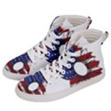 Us Flag Flower Sunshine Flag America Usa Women s Hi-Top Skate Sneakers View2