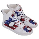 Us Flag Flower Sunshine Flag America Usa Women s Hi-Top Skate Sneakers View3