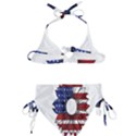 Us Flag Flower Sunshine Flag America Usa Kids  Classic Bikini Set View2