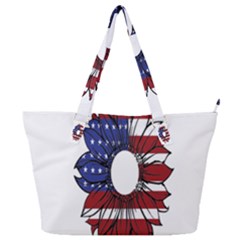 Us Flag Flower Sunshine Flag America Usa Full Print Shoulder Bag by Wegoenart