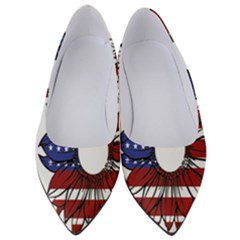 Us Flag Flower Sunshine Flag America Usa Women s Low Heels by Wegoenart