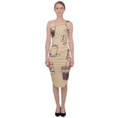 Coffee-56 Sleeveless Pencil Dress by nateshop