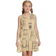 Coffee-56 Kids  Sleeveless Tiered Mini Dress by nateshop