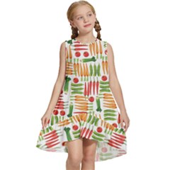 Vegetables Kids  Frill Swing Dress by SychEva