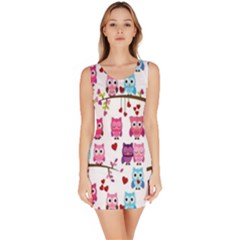 Owl Pattern Bodycon Dress by Salman4z