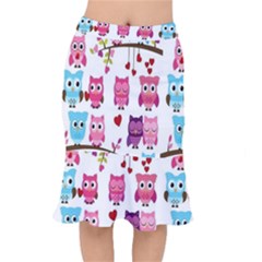 Owl Pattern Short Mermaid Skirt by Salman4z