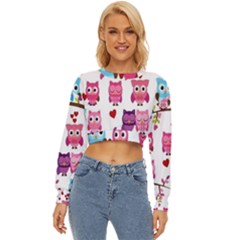 Owl Pattern Lightweight Long Sleeve Sweatshirt by Salman4z