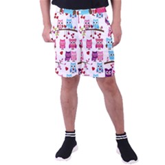 Owl Pattern Men s Pocket Shorts by Salman4z