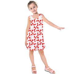 Lonely T-rex Dinosaur Dinosaur Game Pattern Kids  Sleeveless Dress by Ravend