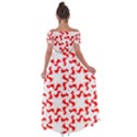 Lonely T-rex Dinosaur Dinosaur Game Pattern Off Shoulder Open Front Chiffon Dress View2