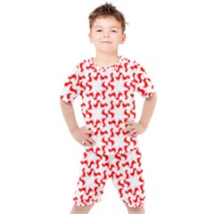 Lonely T-rex Dinosaur Dinosaur Game Pattern Kids  Tee And Shorts Set by Ravend