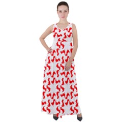 Lonely T-rex Dinosaur Dinosaur Game Pattern Empire Waist Velour Maxi Dress by Ravend