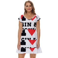 I Love Gin And Tonic Short Sleeve Tiered Mini Dress by ilovewhateva