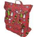 Santa Snowman Gift Holiday Christmas Cartoon Buckle Up Backpack View1