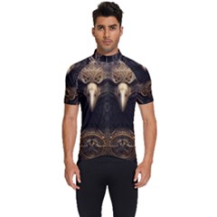 Eagle Ornate Pattern Feather Texture Men s Short Sleeve Cycling Jersey by Ravend