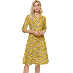 Flowers Bloom Art Colorful Artwork Design Pattern Classy Knee Length Dress by Ravend